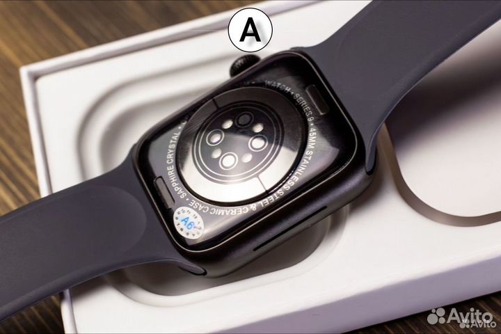 Apple Watch 9 45mm с яблоком при включении