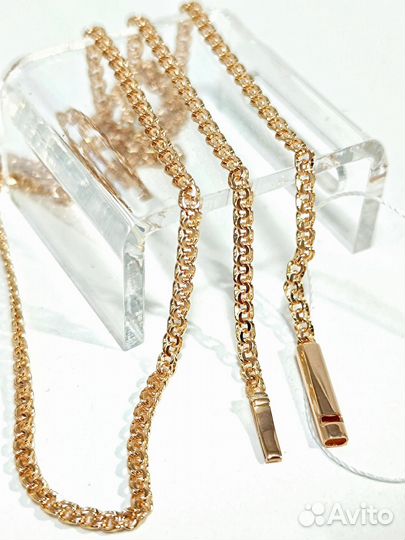 Золотая цепочка Бисмарк, полновесная, замок коробочка, длина 45 см, вес 5,18 г*