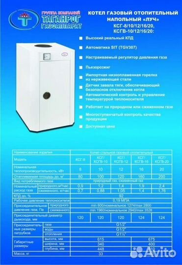 Газовый котел напольный