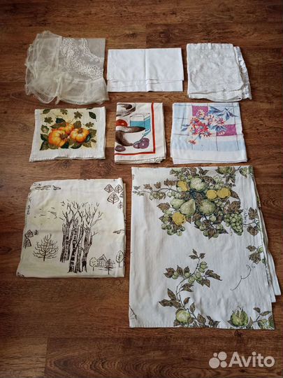 Занавески, полотенца, накидка старинные