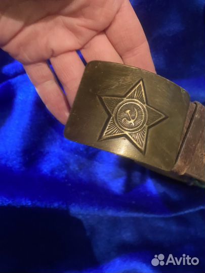 Армейский ремень с пряжкой со звездой врем