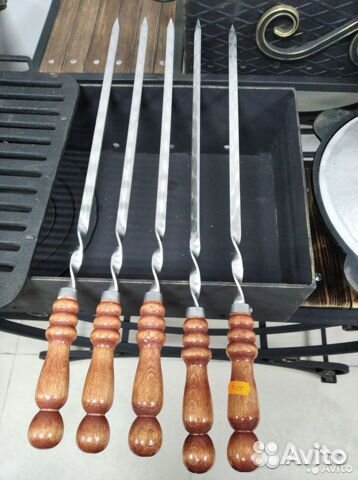 Шампура с деревянной ручкой