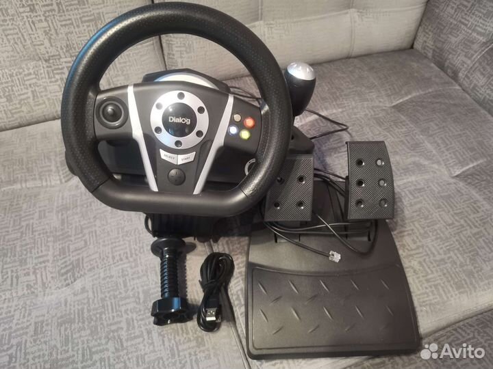 Игровой руль dialog vr235 с педалями