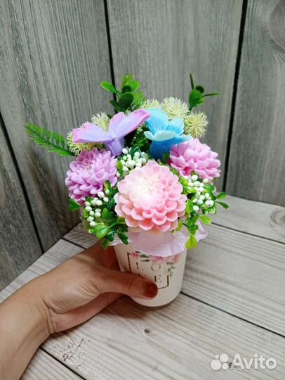 Букетики из мыла