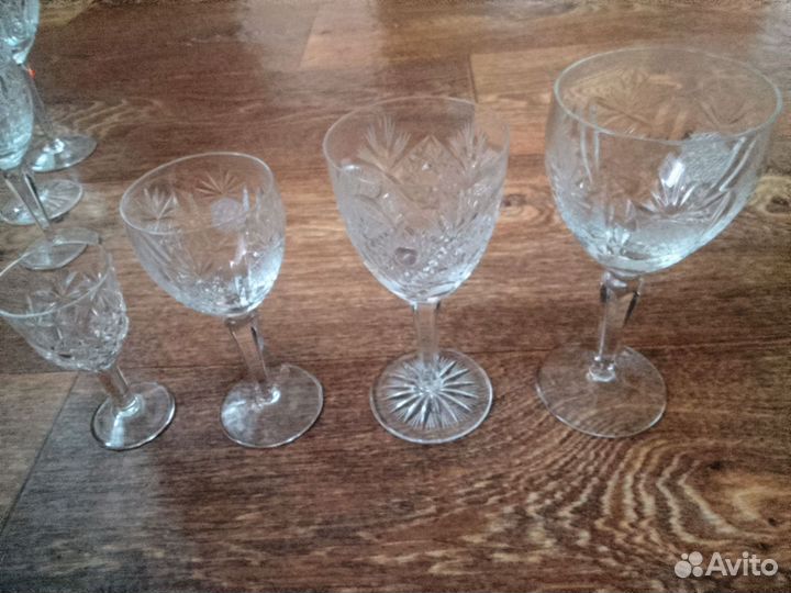 Хрустальные бокалы, рюмки СССР