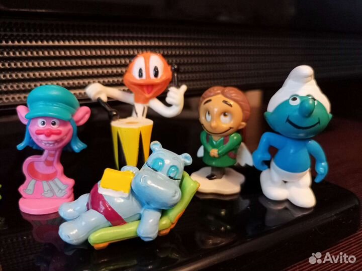 Киндер. Бегемот, смурфик, лягушка