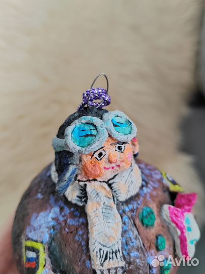 Интерьерная игрушка Летчик с шарфом Авиатор