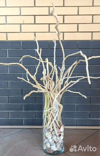 Композиция из морских палочек и ракушек