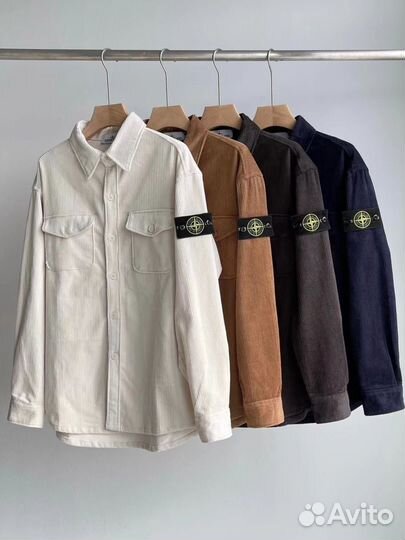 Рубашка Stone Island вельветовая (ориг патч)