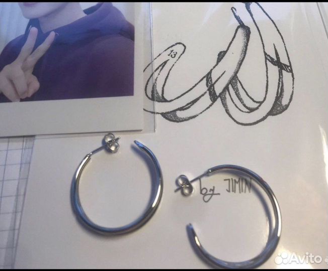 Серьги bts чимин