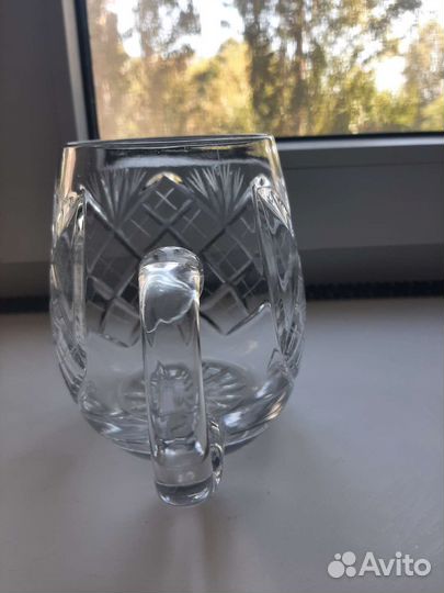 Кружка пивная хрусталь СССР 0,5 л. редкая