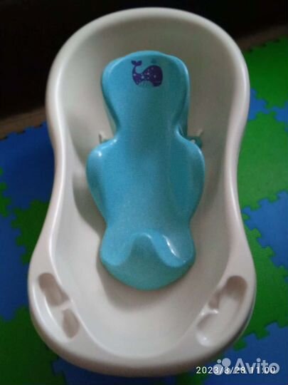 Ванночка и горка для купания малыша