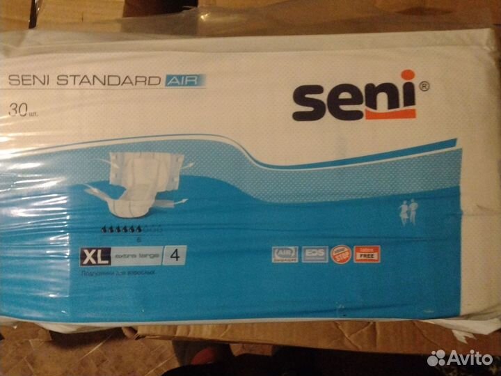 Памперсы для взрослых Seni, размер xl, 6 капель