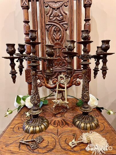 Бронзовые парные канделябры Франция
