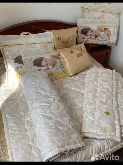 Подушки и Одеяло из шелка тусса лёгкое теплое
