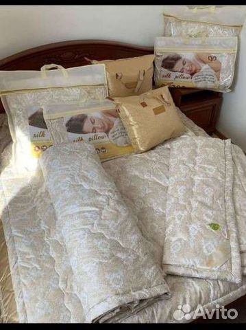 Подушки и Одеяло из шелка тусса лёгкое теплое