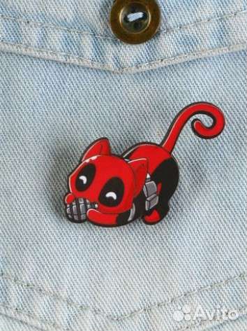 Значок брошь корги енот утка сова кот