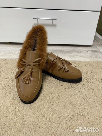 Мокасины зимние из натуральной кожи Lera Nena