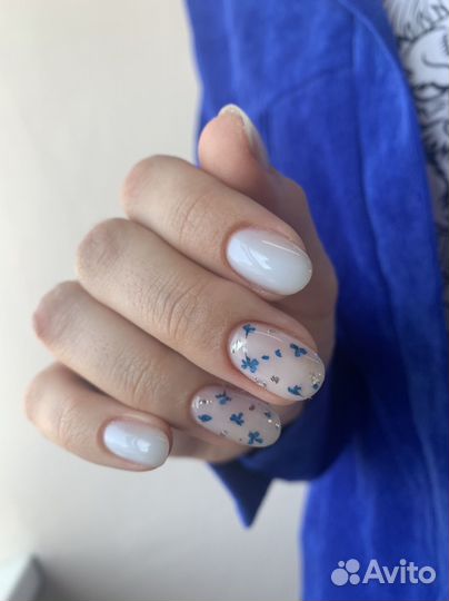 Маникюр гель-лак наращивание