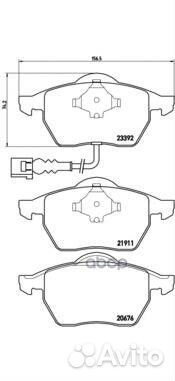 Колодки тормозные дисковые перед P85045 Brembo
