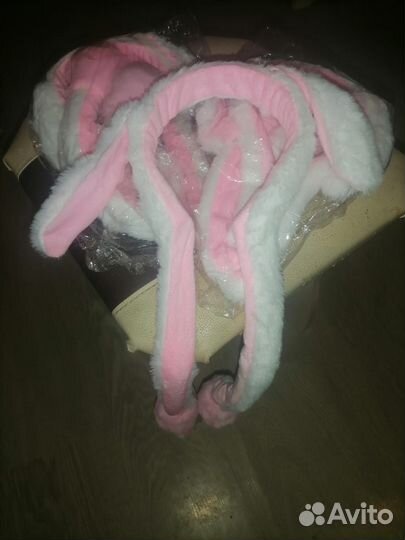 Ушки Зайца ободок на Новый год, уши поднимаются