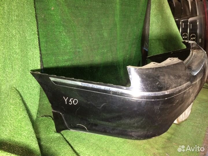 Бампер задний рест Nissan Fuga Y50 С брызговиками