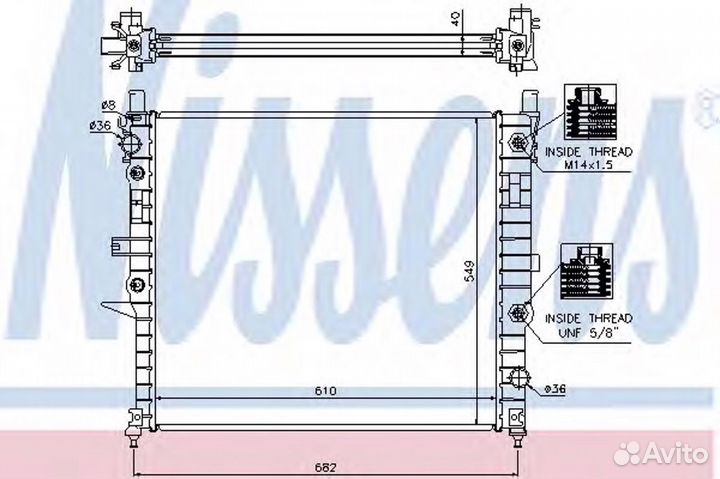 Радиатор системы охлаждения MB: M-class (W163) ML