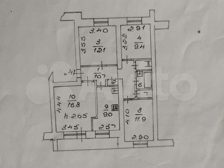 4-к. квартира, 79 м², 2/5 эт.