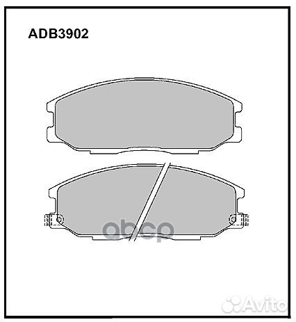 Колодки тормозные дисковые ADB3902 allied nippon