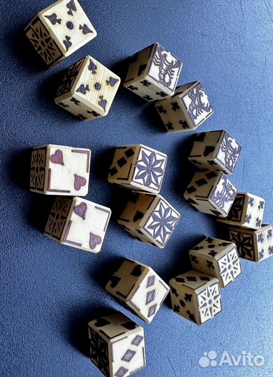 Кубики для нард из шара/кости