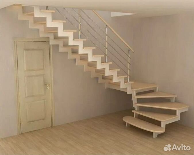 Лестница на металлокаркасе