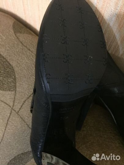 Кожаные ботильоны