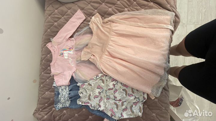 Вещи пакетом 92 на девочку h&m, carters