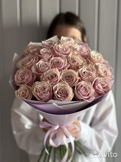 Монобукет из 21 Розы Пинк Мондиаль