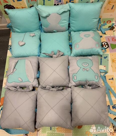 Бортики в кроватку +одеяло