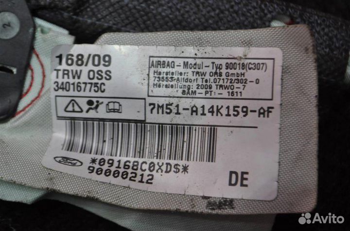 Подушка безопасности боковая, потолочная Ford