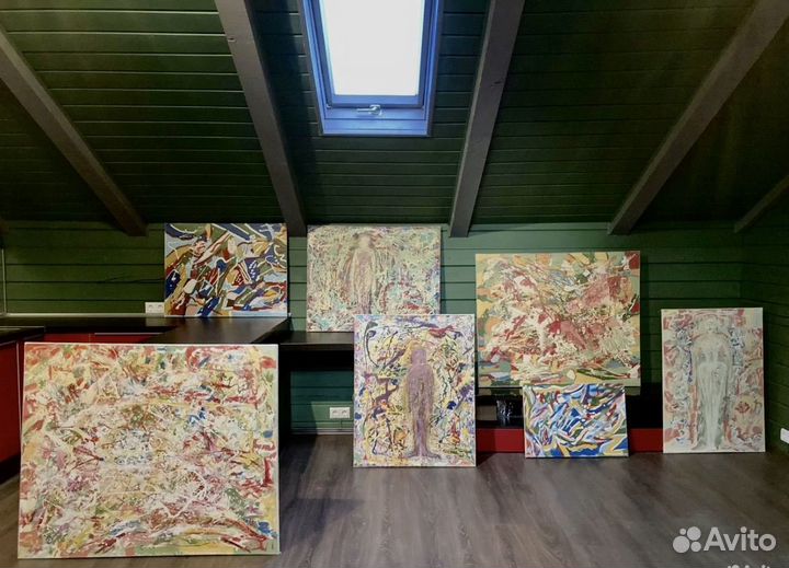 Уникальные картины, абстракция,русский Дж.Поллок