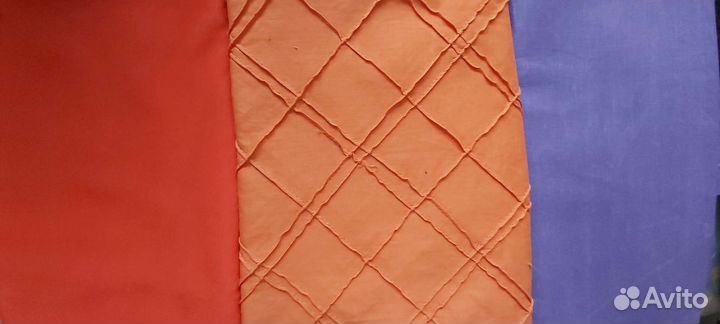 Ткань. Отрезы нат.шелк и хб