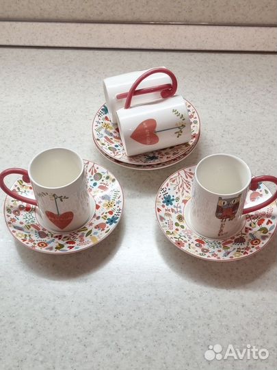 Сервиз чайно-кофейный на 4 персоны, новый