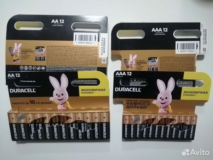 Батарейки duracell 12шт