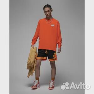 Свитшот Nike AS M J FLT MVP stmt 85 LS crew, оранж