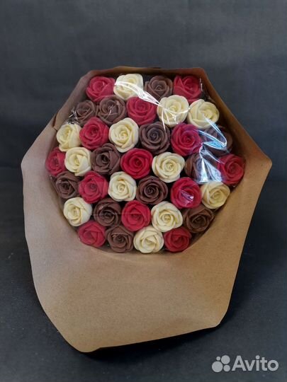 Розы из Бельгийского Шоколада - 37 шт в Букете