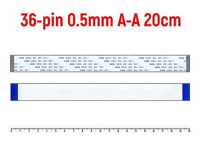 Шлейф FFC 36-pin Шаг 0.5mm Длина 20cm Прямой A-A A