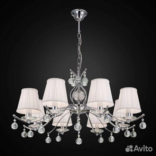 Люстра подвесная металл и текстиль модерн