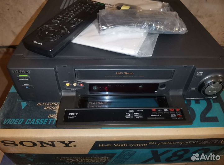 Видеомагнитофон sony slv-x821 hi-fi stereo