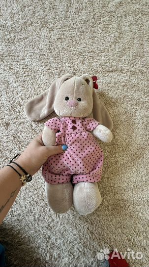 Зайка игрушка плюшевая