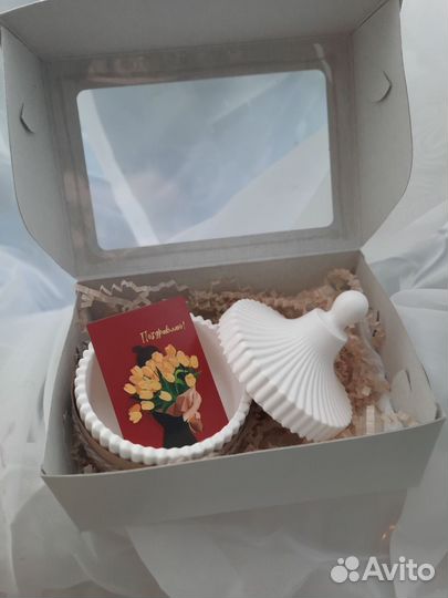 Подарочный бокс/декор из гипса/подарок