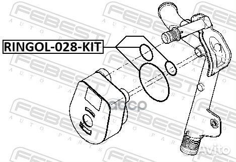 Комплект прокладок renault logan 2005- кольцо