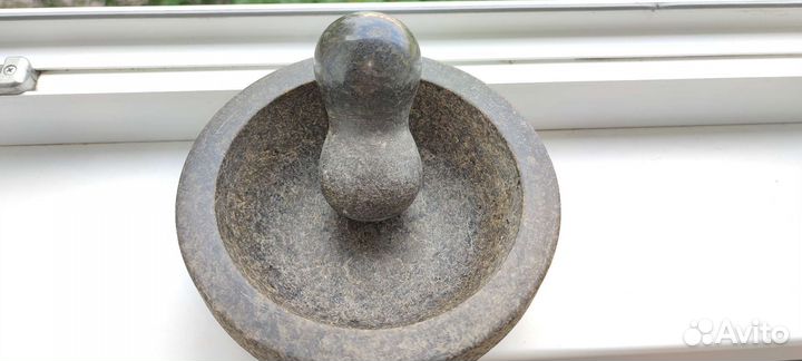 Гранитная ступка и пестик. мексиканская