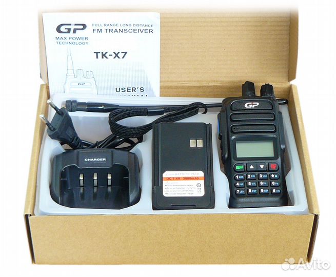Рация GP TK-X7 10W 100-520мгц. речная, satcom